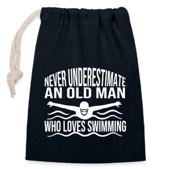 Schwimmerin Schwimmen Frau Schwimmverein Schwimmer - Verschließbarer Geschenkbeutel aus Baumwolle (14x20cm) - Navy - Vorne