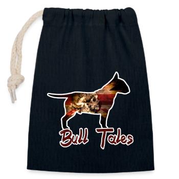 Pit Bull, American Staff - Closable cotton gift bag (14x20cm) - navy - Front