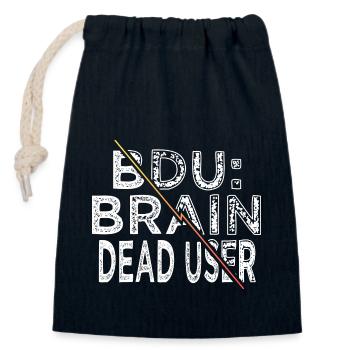 quote computer science analyst hacking coder - Verschließbarer Geschenkbeutel aus Baumwolle (14x20cm) - Navy - Vorne