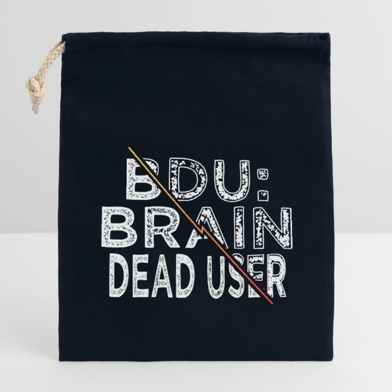 Citation Analyste informatique Hacking Coder Sac cadeau en coton avec cordon (14 x 20 cm)