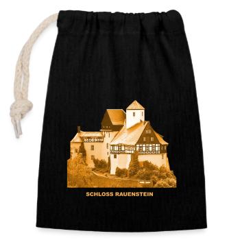 Rauenstein Schloss Pockau Erzgebirge Sachsen - Sac cadeau en coton avec cordon (14 x 20 cm) - noir - Devant
