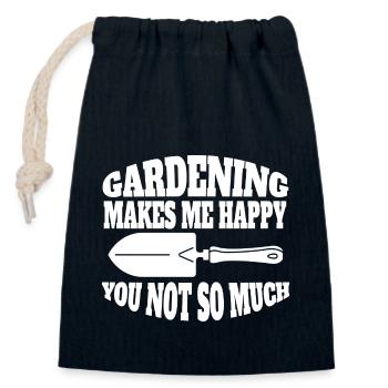 Gärtner Hobbygärtner Gärtnerei Gartenarbeit Garten - Verschließbarer Geschenkbeutel aus Baumwolle (14x20cm) - Navy - Vorne