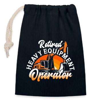 Construction machinery operator Excavator driver Excavator driver Construction workers - Closable cotton gift bag (14x20cm) - navy - Front
