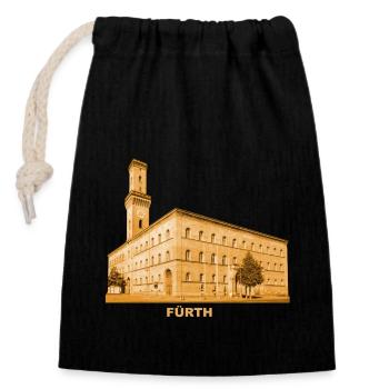 Fürth Town Hall Middle Franconia Bavaria - Closable cotton gift bag (14x20cm) - black - Front