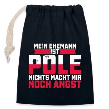 Polen Polnisch Polska Polski Husaria Kavallerie - Verschließbarer Geschenkbeutel aus Baumwolle (14x20cm) - Navy - Vorne