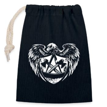 Zimmermann Zunft WappenDeutscher Adler - Verschließbarer Geschenkbeutel aus Baumwolle (14x20cm) - Navy - Vorne