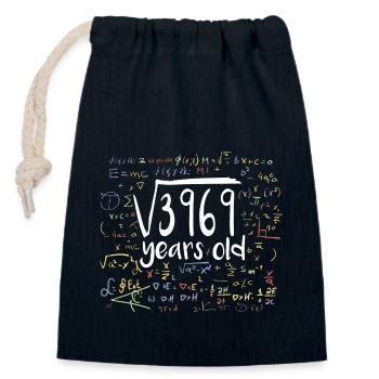 63. Geburtstag Quadratwurzel von 3969: 63 Jahre alt - Verschließbarer Geschenkbeutel aus Baumwolle (14x20cm) - Navy - Vorne