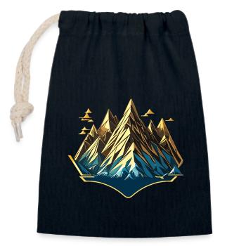 Ruhige Hügel - Verschließbarer Geschenkbeutel aus Baumwolle (14x20cm) - Navy - Vorne