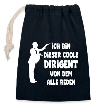 Musiker Dirigent - Lustiges Beruf Spruch Dirigent - Verschließbarer Geschenkbeutel aus Baumwolle (14x20cm) - Navy - Vorne
