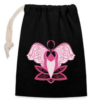 amour de Dieu - Sac cadeau en coton avec cordon (14 x 20 cm) - noir - Devant