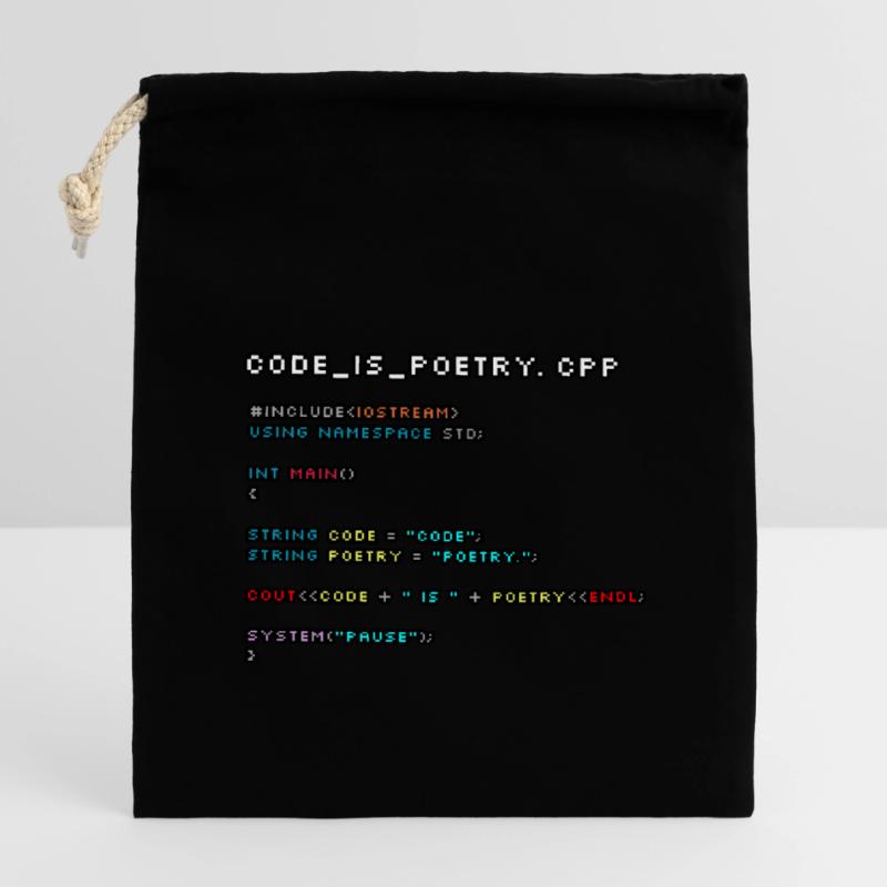 Code ist Poesie.CPP Verschließbarer Geschenkbeutel aus Baumwolle (14x20cm)