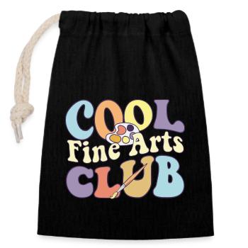 Cool Fine Arts Club Artistic Painter Art Teacher - Closable cotton gift bag (14x20cm) - black - Front