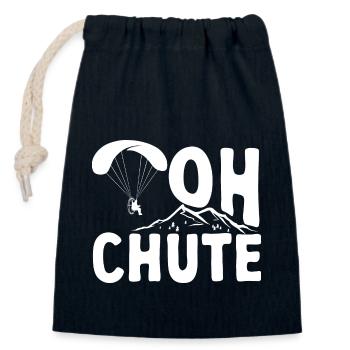 Paramoteur Parapente motorisé - Sac cadeau en coton avec cordon (14 x 20 cm) - bleu marine - Devant