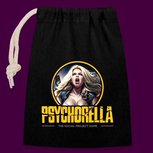 psychorella logo only - Verschließbarer Geschenkbeutel aus Baumwolle (14x20cm)