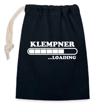 Klempner Spruch Beruf Lustiges Klempner Geschenk - Verschließbarer Geschenkbeutel aus Baumwolle (14x20cm) - Navy - Vorne