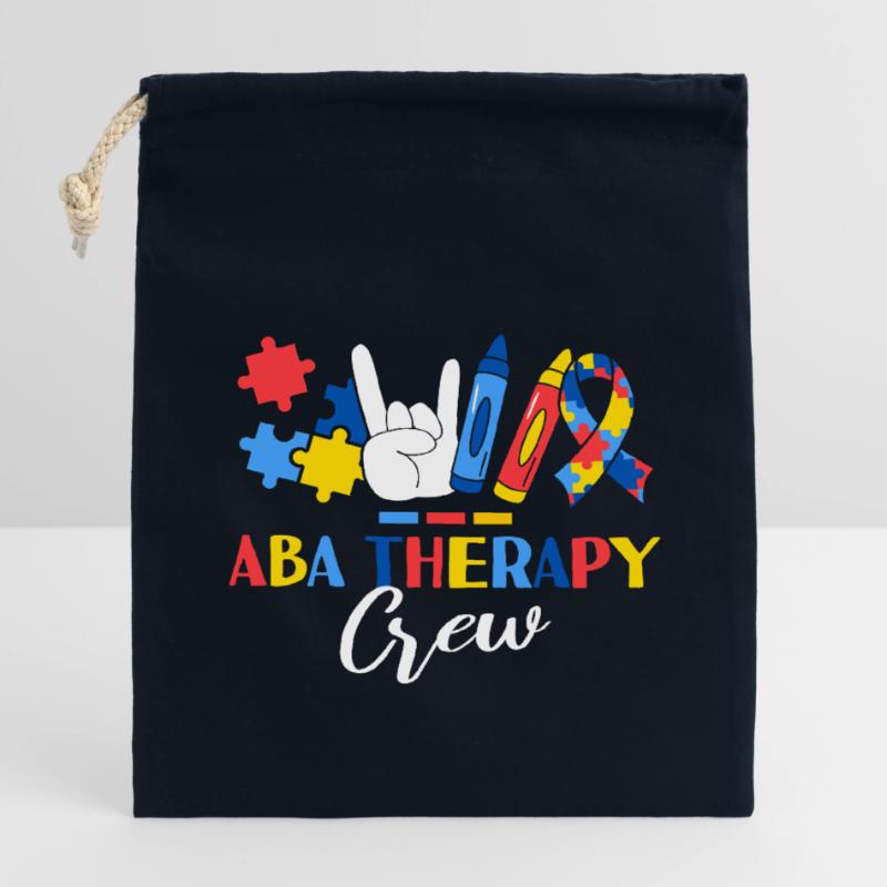 ABA Therapy Crew Applied Behavior Analysis Therapy Closable cotton gift bag (14x20cm)