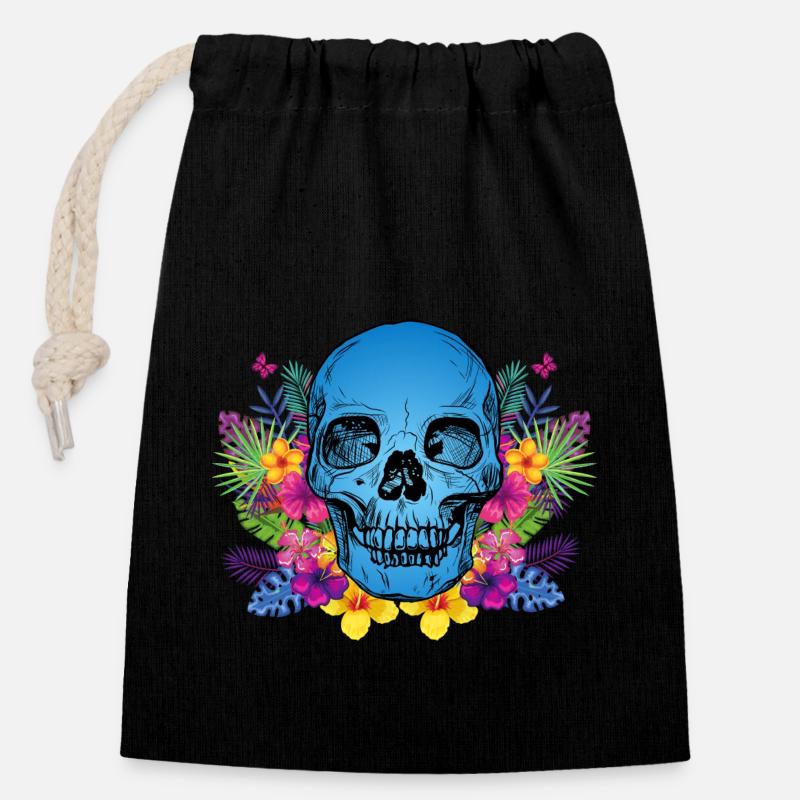 Capitule - Sac cadeau en coton avec cordon (14 x 20 cm) - noir