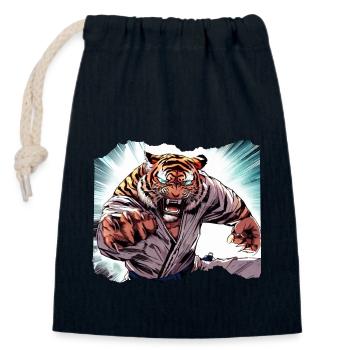 Karate Judo Japanese - Closable cotton gift bag (14x20cm) - navy - Front