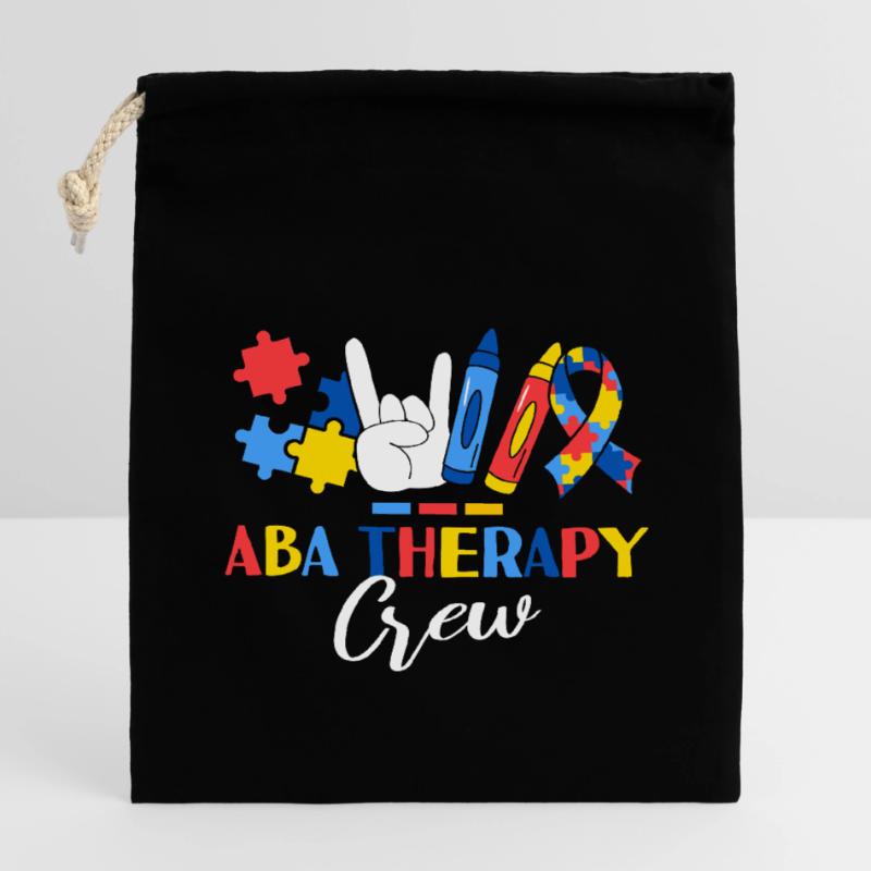 ABA Therapy Crew Applied Behavior Analysis Therapy Closable cotton gift bag (14x20cm)