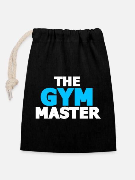 The Gym Master - Verschließbarer Geschenkbeutel aus Baumwolle (14x20cm) - Schwarz