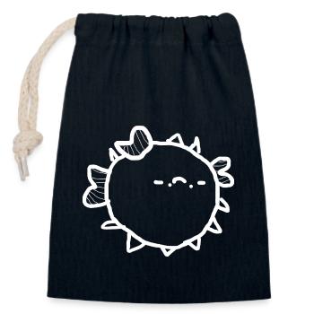 Puffer Fish Animal Funny - Closable cotton gift bag (14x20cm) - navy - Front