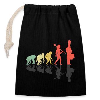 Corps de tambours évolution fanfare tambour musique Perc - Sac cadeau en coton avec cordon (14 x 20 cm) - noir - Devant