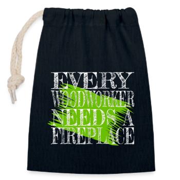 birthday present idea lumberjack arboriculture - Verschließbarer Geschenkbeutel aus Baumwolle (14x20cm) - Navy - Vorne