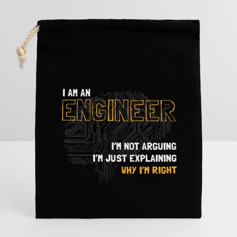 Engineer Pride Software engineer programmer gifts Closable cotton gift bag (14x20cm)