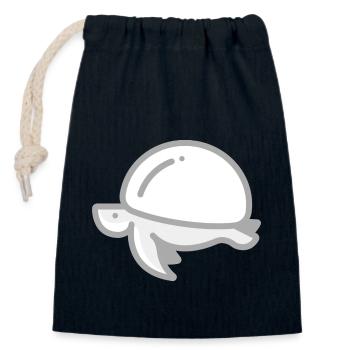 Marine Conservation - Closable cotton gift bag (14x20cm) - navy - Front