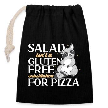 Glutenfrei Gluten Intoleranz - Verschließbarer Geschenkbeutel aus Baumwolle (14x20cm) - Schwarz - Vorne