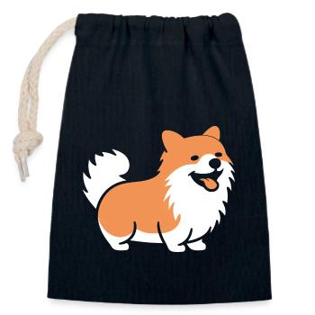 Spitz - Verschließbarer Geschenkbeutel aus Baumwolle (14x20cm) - Navy - Vorne