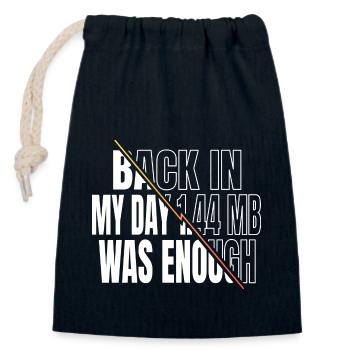 gift informatics nurse girl jokes - Closable cotton gift bag (14x20cm) - navy - Front