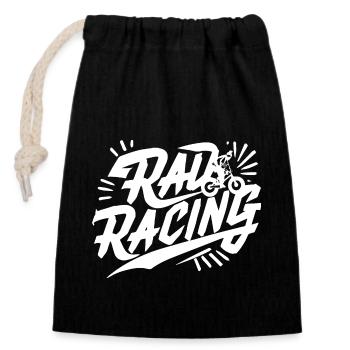 Rad Racing - Closable cotton gift bag (14x20cm) - black - Front