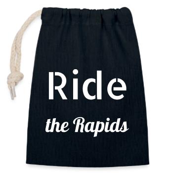Dictons Rafting Geek Adventure Seekers Blagues - Sac cadeau en coton avec cordon (14 x 20 cm) - bleu marine - Devant