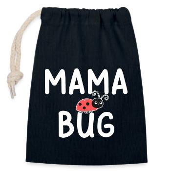 Mama Bug Ladybug Mom Funny - Closable cotton gift bag (14x20cm) - navy - Front