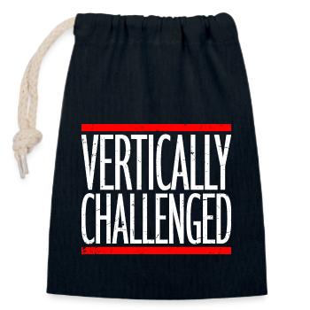 Vertikal herausgefordert Lustige Kurze Menschen Witz Männer - Verschließbarer Geschenkbeutel aus Baumwolle (14x20cm) - Navy - Vorne