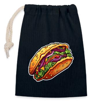 Taco - Verschließbarer Geschenkbeutel aus Baumwolle (14x20cm) - Navy - Vorne
