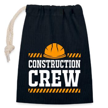 Bauarbeiter Baustelle - Verschließbarer Geschenkbeutel aus Baumwolle (14x20cm) - Navy - Vorne