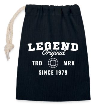 Birth Year Legend Since 1979 - Closable cotton gift bag (14x20cm) - navy - Front