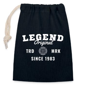 Birth Year Legend Since 1983 - Closable cotton gift bag (14x20cm) - navy - Front