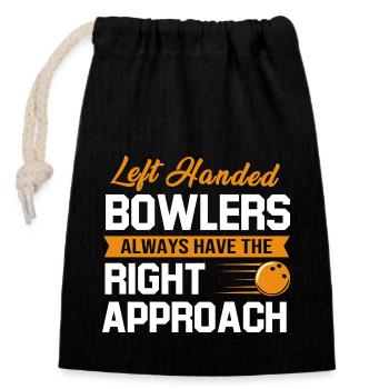 Bowling Bowler Bowling Skittles Bowling Ball - Closable cotton gift bag (14x20cm) - black - Front