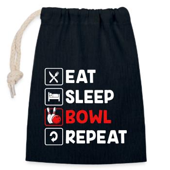 Bowling Bowler Bowling Skittles Bowling Ball - Closable cotton gift bag (14x20cm) - navy - Front