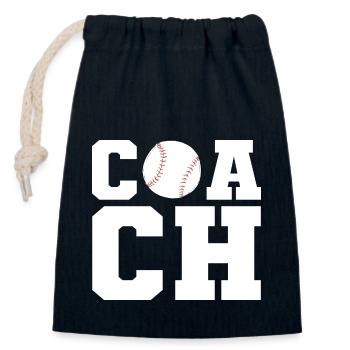 Softball Softball Player Coach - Closable cotton gift bag (14x20cm) - navy - Front