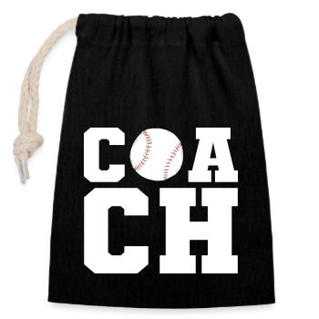 Softball Softball-Spieler Coach - Verschließbarer Geschenkbeutel aus Baumwolle (14x20cm) - Schwarz - Vorne