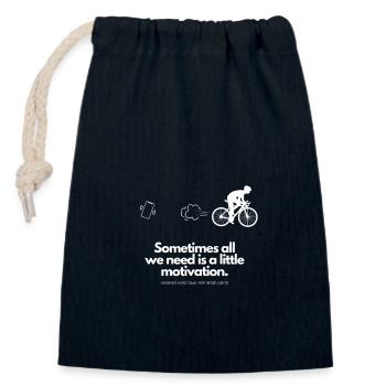 Motivation supplémentaire pour les cyclistes Téléphone portable - Sac cadeau en coton avec cordon (14 x 20 cm) - bleu marine - Devant