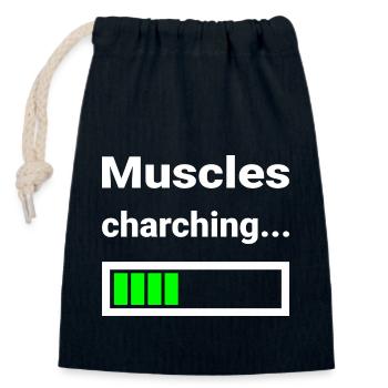 Muscle Loading Indicator Fitness Strength Training - Closable cotton gift bag (14x20cm) - navy - Front