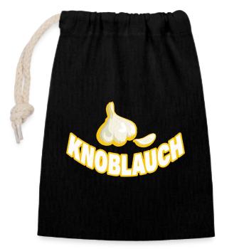 AIL - Sac cadeau en coton avec cordon (14 x 20 cm) - noir - Devant