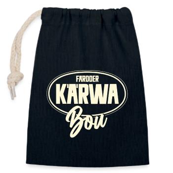 Färdder Kärwa Bou - Verschließbarer Geschenkbeutel aus Baumwolle (14x20cm) - Navy - Vorne