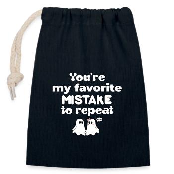 T-shirts avec des phrases amusantes - Fantasmitas 11 - Sac cadeau en coton avec cordon (14 x 20 cm) - bleu marine - Devant