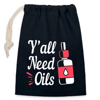 Essential oil - Closable cotton gift bag (14x20cm) - navy - Front